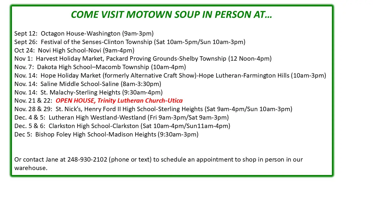 2026 Craft Show Schedule